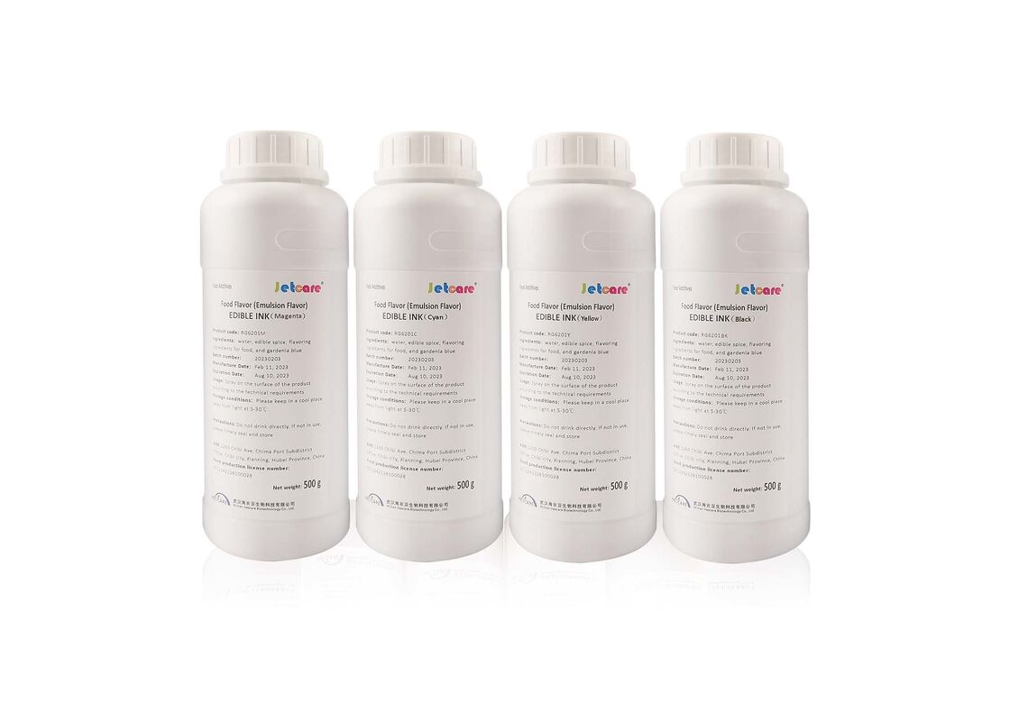 Food Color CMYK Edible Ink Refills Cartridges For Food Decoration 500g